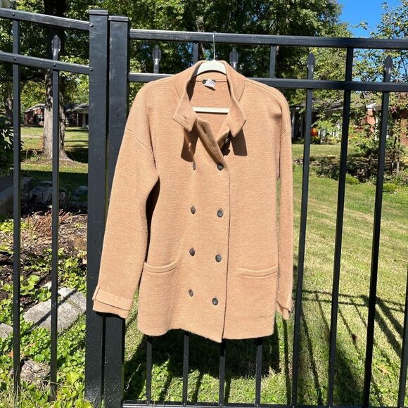 J Crew Merino Wool Double Breasted Sweater Coat - Picture 3 of 7